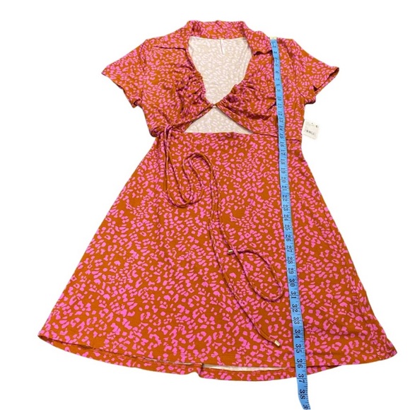 Free People Womens Cut Out Floral Mini Dress - Picture 7 of 14